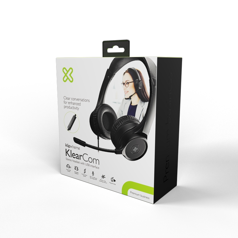 AUDIFONOS KLEARCOM ALAMBRICOS  ESTEREO USB CON  MICROFONO HD (KCH-510)