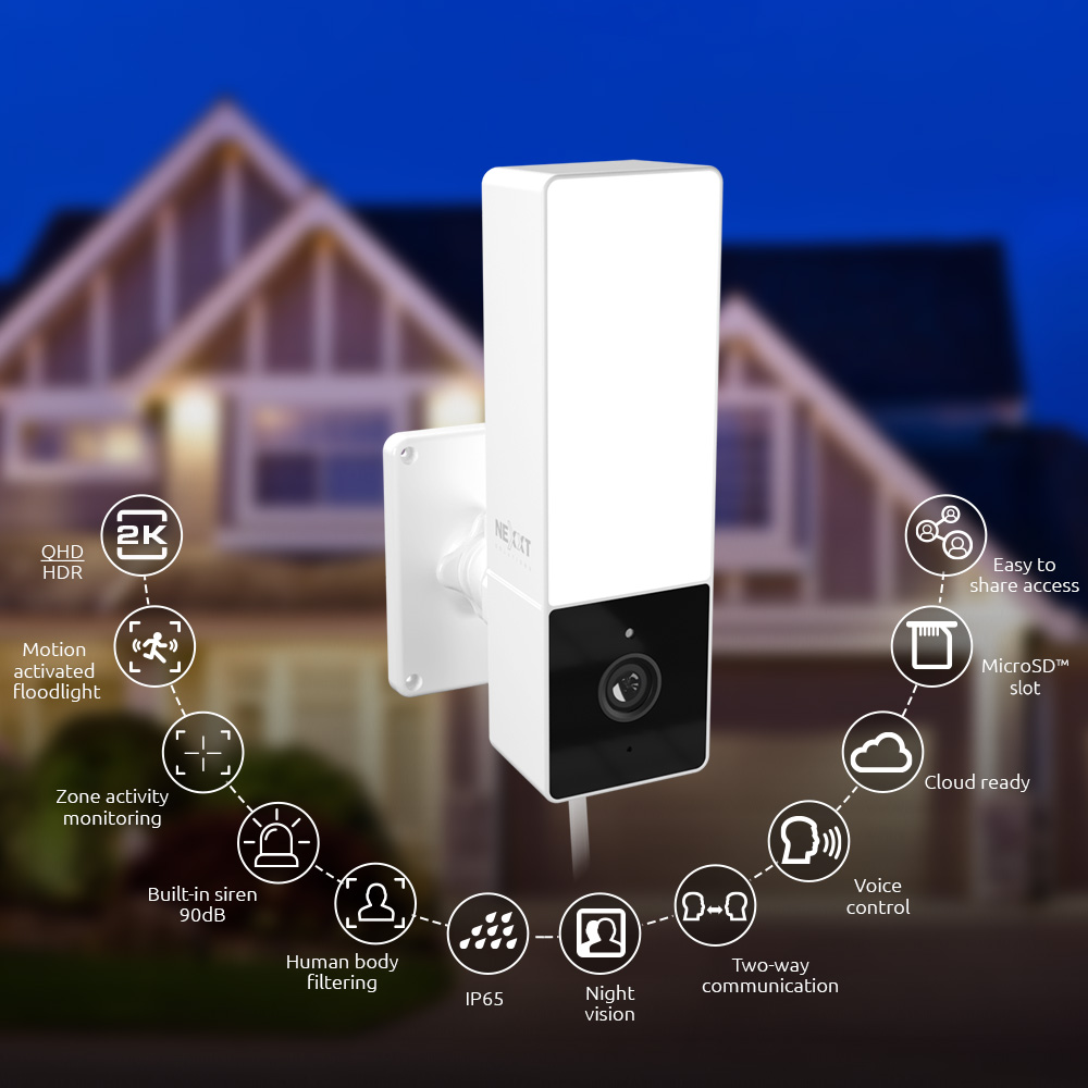 CAMARA PARA EXTERIORES INTELIGENTE CON PROYECTOR