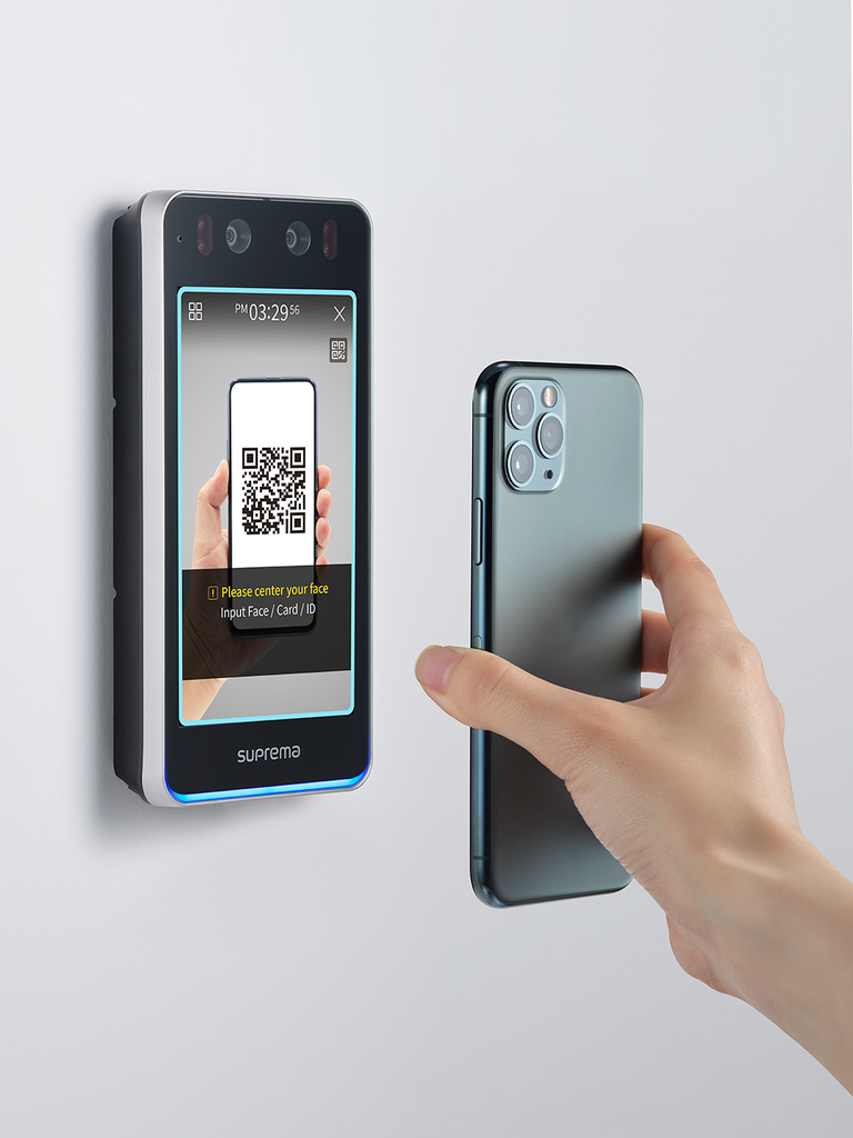 Facial SUPREMA
 - Multiple Credential, Face Recognition, QR/Barcode, MultiCLASS SE and Dual RFID (125kHz EM, HID Prox & 13.56Mhz MIFARE, MIFARE Plus, DESFire/EV1, FeliCa, iCLASS SE/SR/Seos,
NFC), IP65, IK06, BLE. Conexión Wi-Fi + PoE