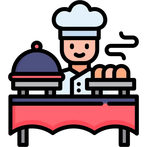 Buffet con catering