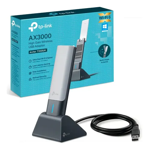 TP- LINK ADAPTADOR TX50U AX3000 WIFI6 INALAMBRICO DOBLE BANDA USB