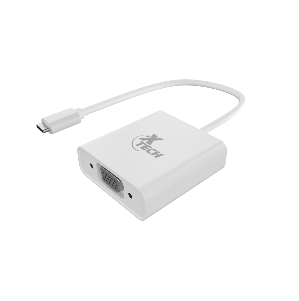 XTECH ADAPTADOR TIPO C MACHO A VGA HEMBRA CON CONECTOR 32 AWG (XTC-551)