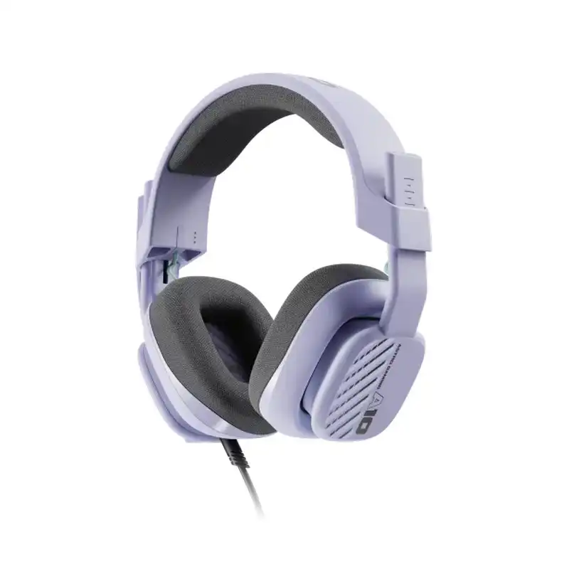 LOGITECH AUDIFONOS ASTRO A10 GEN 2 ALAMBRICO GAMING CON MICROFONO HQ RGB / LIGHTSPEED  LILA Y GRIS