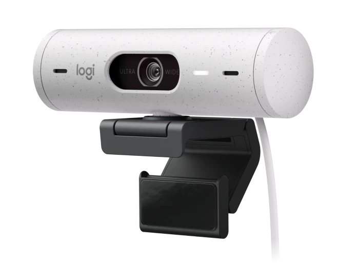 LOGITECH CAMARA WEB BRIO 500 HD 1080p CON  CORRECION DE ILUMINACION  ENCUADRE AUTOMATICO WHITE