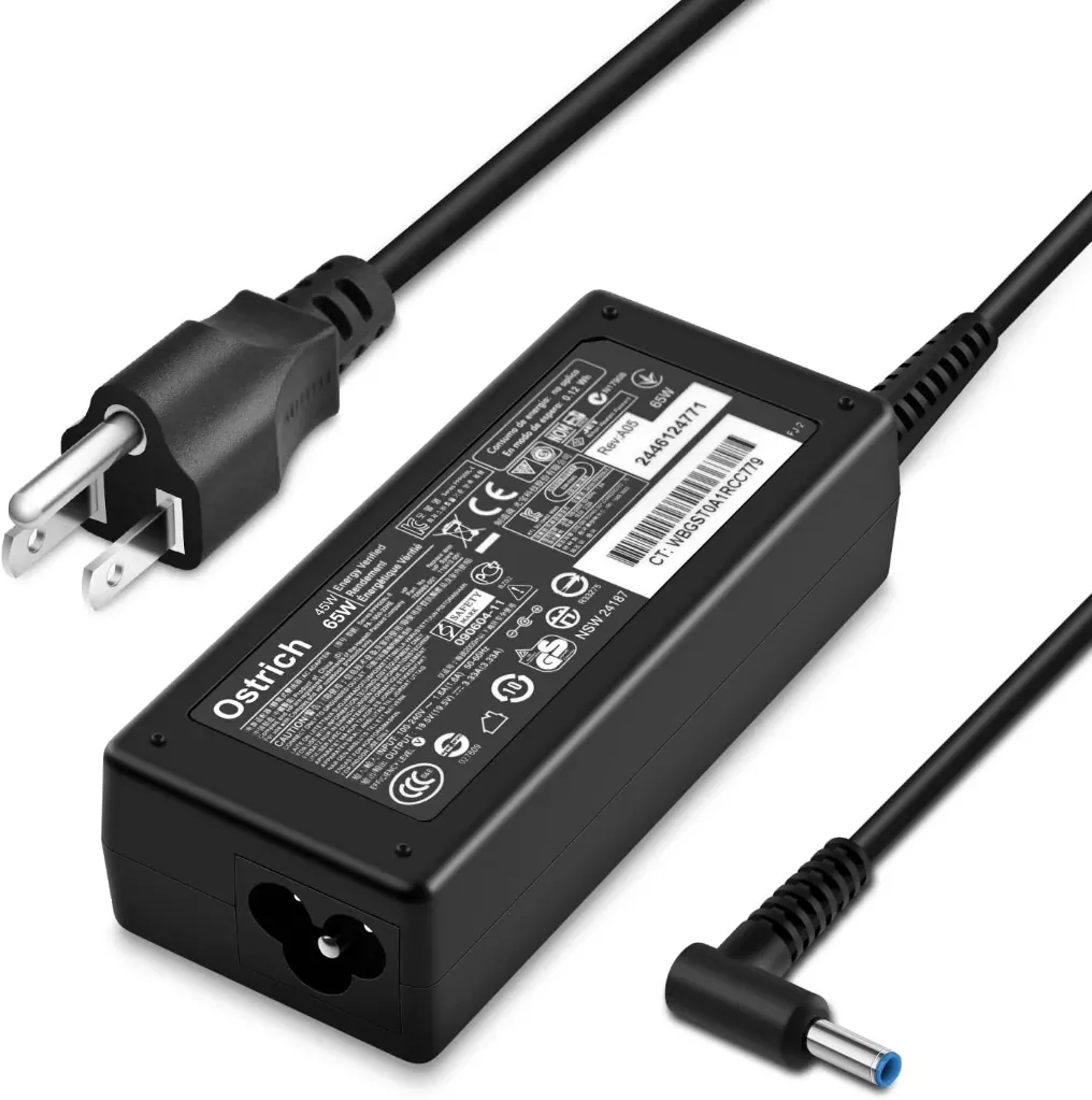 HP CARGADOR PUNTA AZUL 65 W