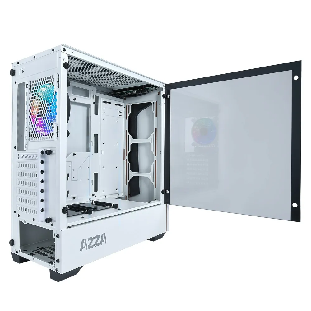 [CSAZ430WDF2APOLLO] AZZA CASE 430 ATX 205X-02  CON FAN RGB DIGITAL APOLLO BLANCO (CSAZ-430W-DF2, APOLLO)