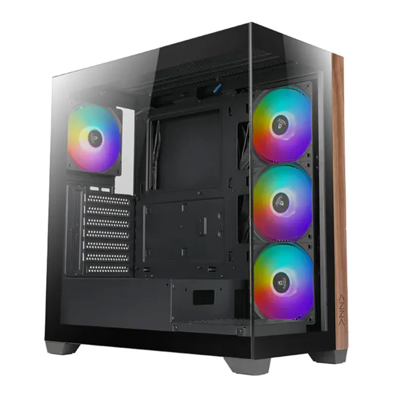 [CSAZ491NEPTUNE] AZZA CASE NEPTUNE 491 ATX MID TOWER ATX  MICRO ATX  ITX VIDRIO TEMPLADO  1x USB 3.0 2x USB 2.0 1xMIC 1x HD AUDIO(NEGRO)