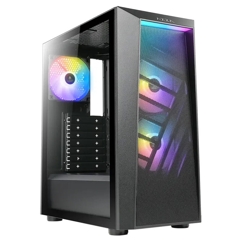 [CSAZ203A01BSENTINEL] AZZA CASE SENTINEL 203A01B ATX MID TOWER ATX  MICRO ATX  ITX VIDRIO TEMPLADO 1x USB 3.0 1x USB 2.0 1 x TIPO-C HD (NEGRO)