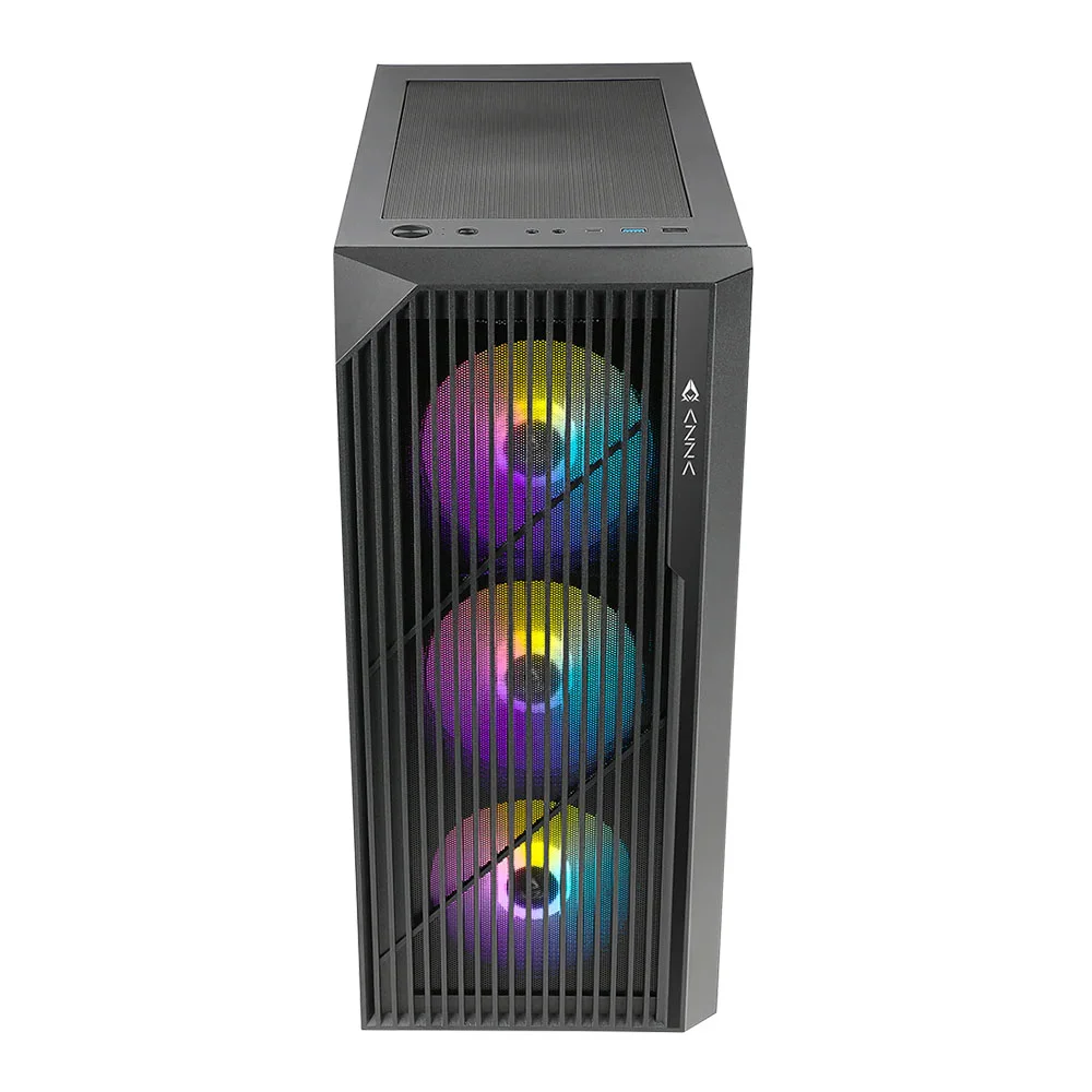 [CSAZ203A02SOURCE] AZZA CASE SOURCE 203A02 ATX MID TOWER ATX  MICRO ATX ITX VIDRIO TEMPLADO  1x USB 3.0 1x USB 2.0 1 x TIPO-C HD AUD(NEGRO)