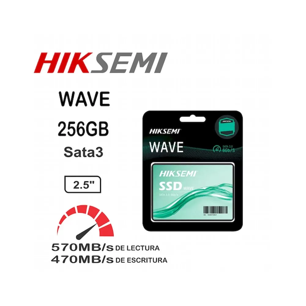 HIKSEMI DISCO DURO ESTADO SOLIDO WAVE 2.5" 256GB 3D NAND SATA