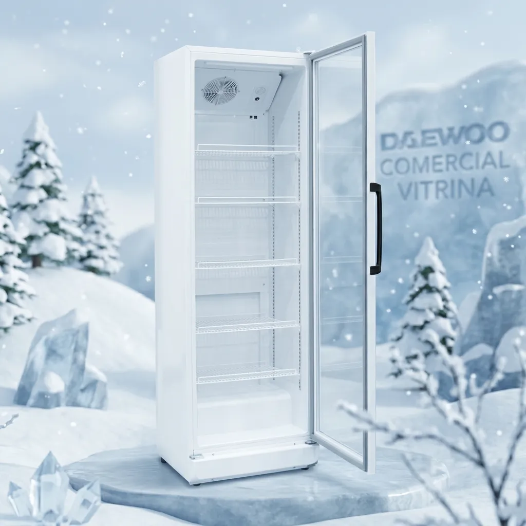 NEVERA REFRIGERADOR DAEWOO COMERCIAL VERTICAL TIPO VITRINA 13 PIES 329 LITROS