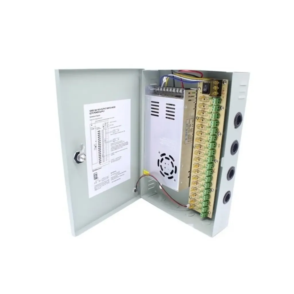 FUENTES CENTRALIZADA 18 CANALES 12V 30AMP STC  FC30A18CH