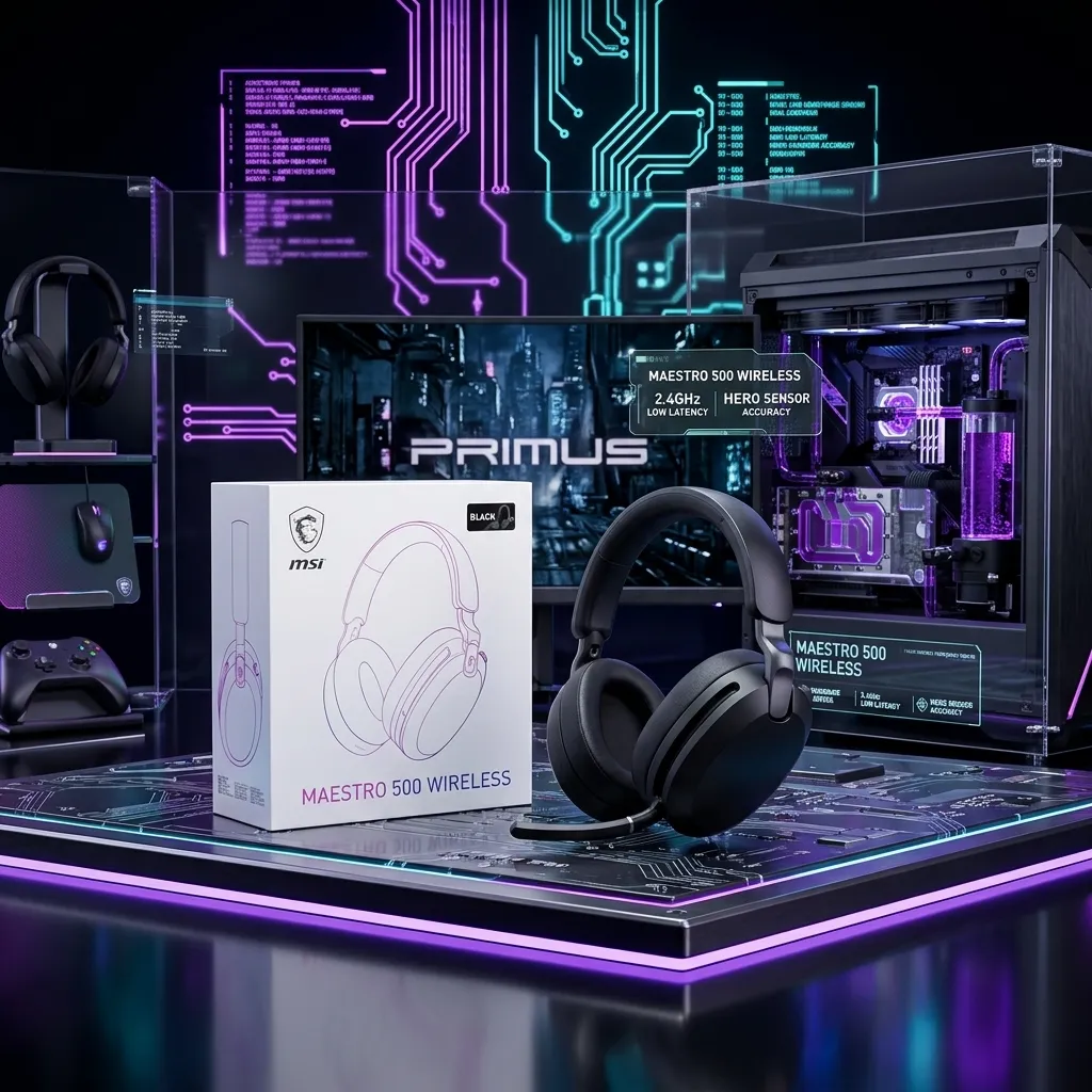 MSI AUDIFONOS INALAMBRICOS MAESTRO PARA GAMING NEGROS - (MAESTRO 500 W BLACK)