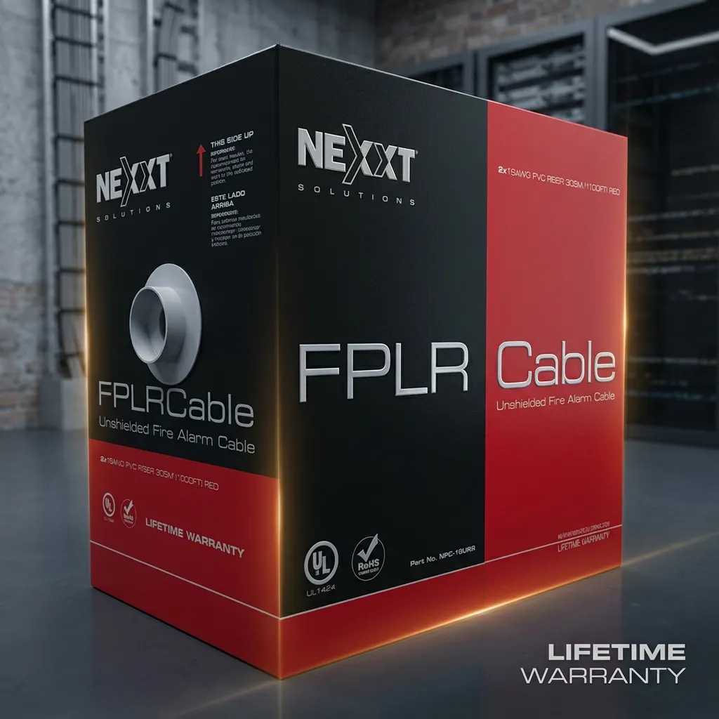 NEXXT BOBINA DE CABLE NO BLINDADO 1 PAR 305M 18AWG FPLR PVC ROJO (NFC-18URR)