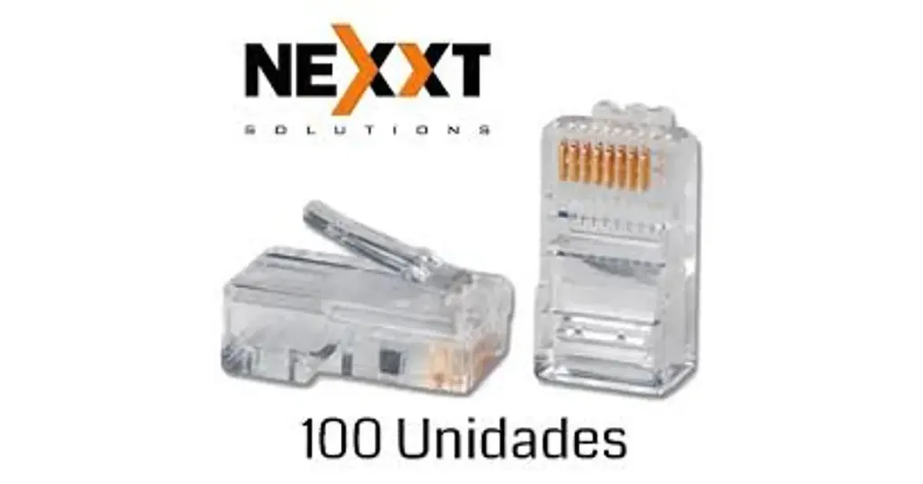 NEXXT CONECTOR MODULAR CAT.5E  RJ45 100MBPS PAQUETE DE 100 UNIDADES (AW102NXT01)
