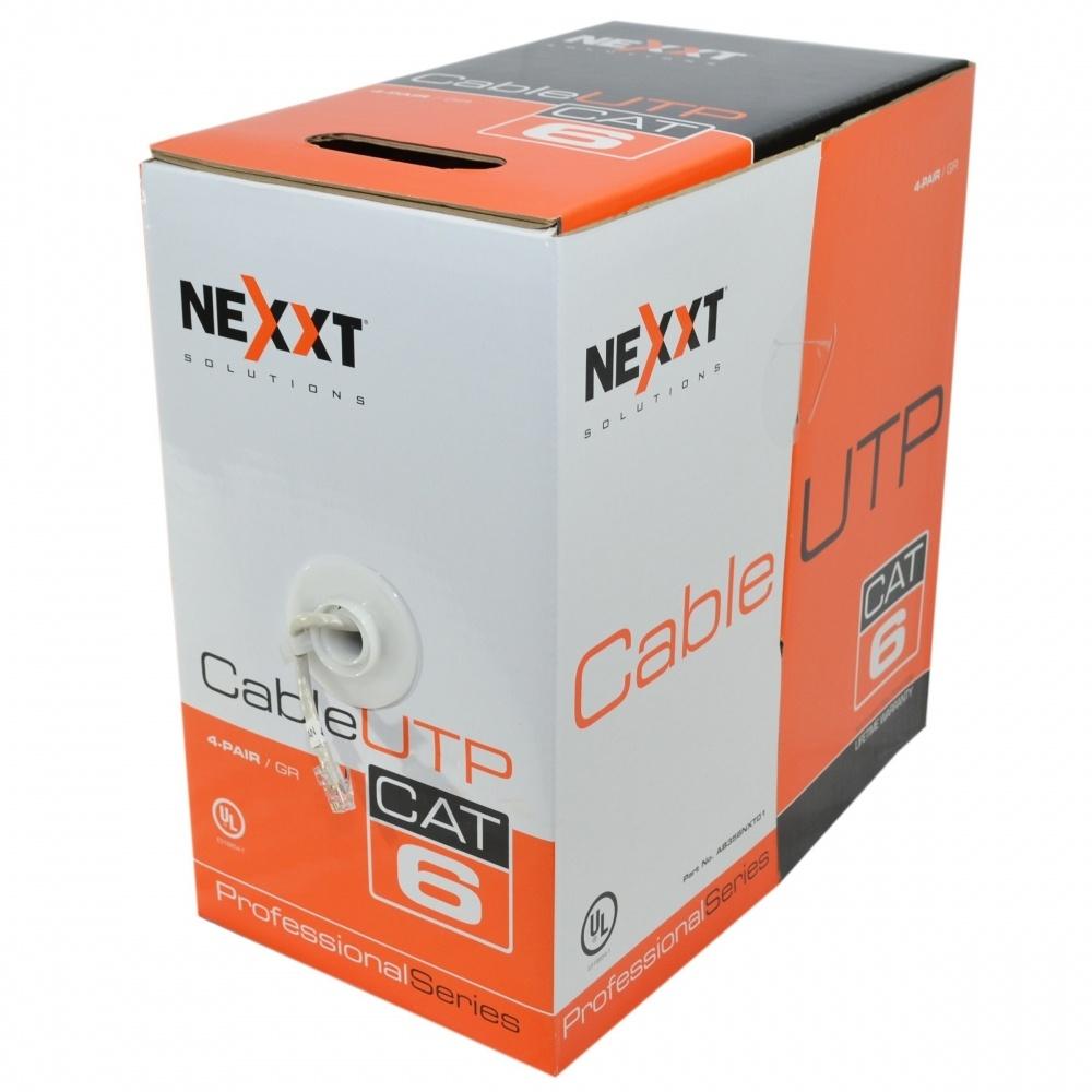 NEXXT ENTERPRISE BOBINA DE CABLE UTP CAT.6 4 PARES 23AWG 305M GRIS 100% COBRE