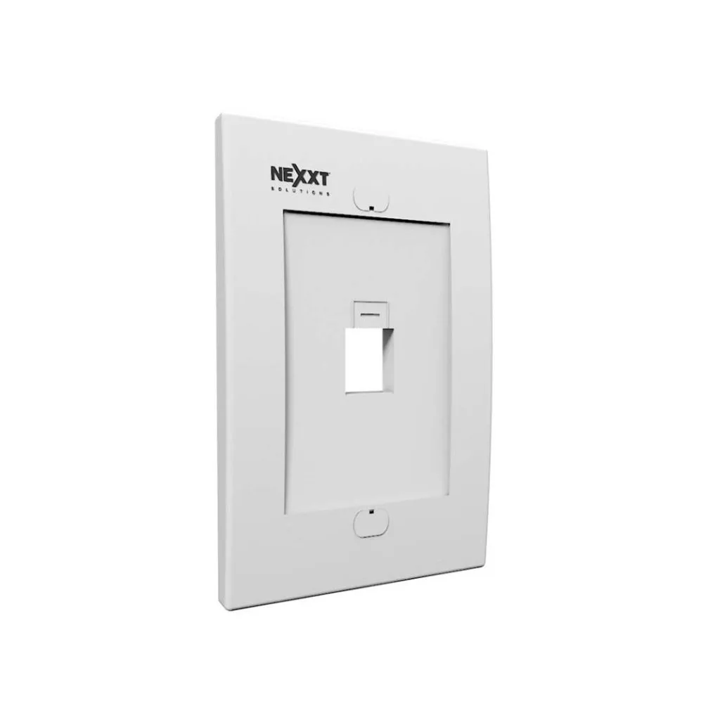 NEXXT FACE PLATE 1 HUECO PLACA DE PARED PARA CONECTORES KEYSTON 1 PTO WH