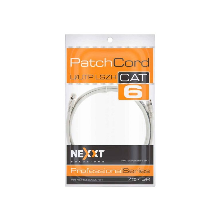 NEXXT PATCH CORD U/UTP CAT.6A  MULTIFILAR 2M/7FT LSZH GRIS (PCGPCC6ALZ07GR)