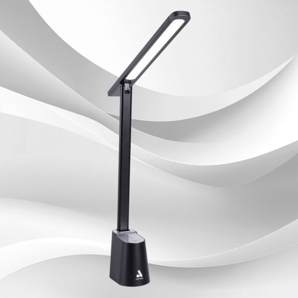 ASTRA LAMPARA LED DE ESCRITORIO RECARGABLE AJUSTABLE NEGRA