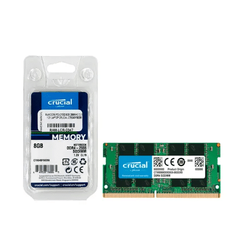 CRUCIAL MEMORIA RAM  8GB/ DDR4/ 3200MHZ/ UDIMM PARA PC (EMPAQUE RETAIL)