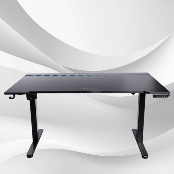 ASTRA MESA GAMING AJUSTABLE CON ILUMINACIÓN LED 70KG  140CM x 60CM NEGRA
