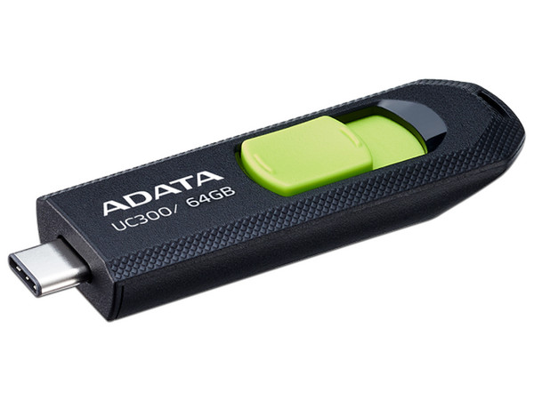 [ACHO-UC300-128G-RBK/GN] ADATA PEN DRIVE UC300 128GB USB-C 3.2 GEN1 NEGRO/VERDE