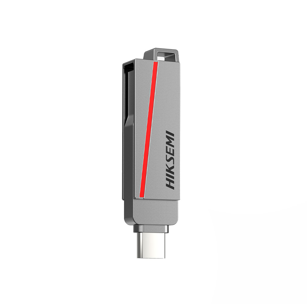 HIKSEMI PENDRIVE HS-USB-E327C 64GB DUAL SLIM USB 3.2 SILVER
