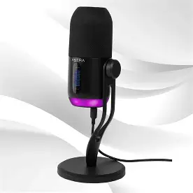 ASTRA MICROFONO AURA RGB CONEXIÓN XLR USB C NEGRO REDUCCION DE RUIDO