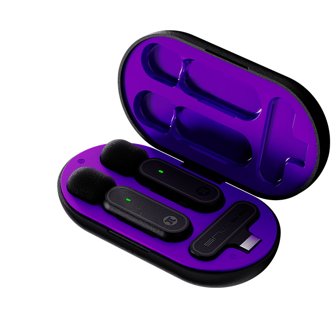 PRIMUS SET DE MICROFONOS INALAMBRICOS CON ESTUCHE DE CARGA  NEGRO (PMI-L10BT)