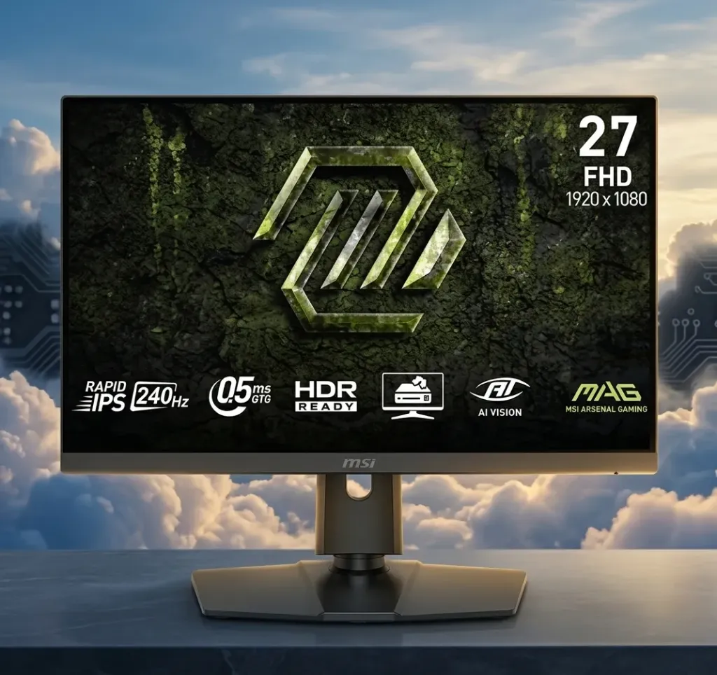MSI MONITOR GAMING MAG 272PF X24 27" FHD 1920X1080 240HZ RAPID IPS 0.5MS HDR READY FREESYNC PREMIUM 1X DP 2X HDMI PLANO - (MAG 272PF X24) (824142419892)