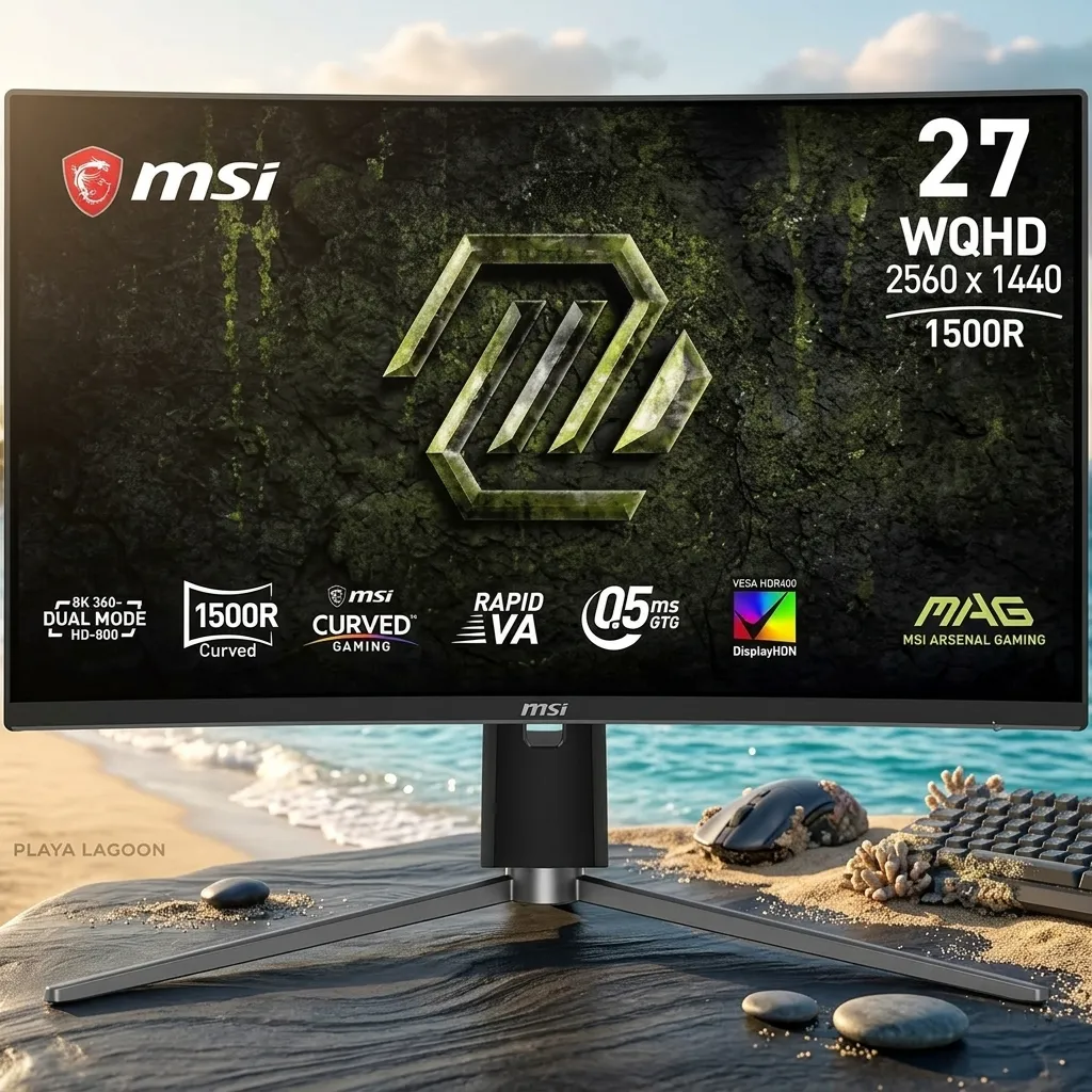 MSI MONITOR GAMING MAG 274CQPDF X32 27" CURVO 1500R QHD 2560X1440 320HZ (400HZ MODO HD) RAPID VA 0.5MS VESA DISPLAYHDR400 FREESYNC PREMIUM 1X DP 2X HDMI - (MAG 274C Q PDF X32)