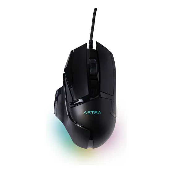 ASTRA MOUSE GAMING RGB ALAMBRICO USB 8 BOTONES DPI 12800 NEGRO