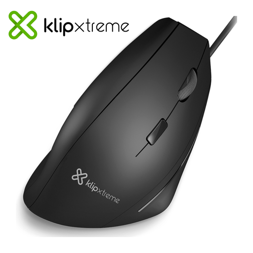 KLIPXTREME MOUSE KREST OPTICO ALAMBRICO ERGONOMICO  USB 6 BOTONES1000/1600 DPI   (KMO-505)