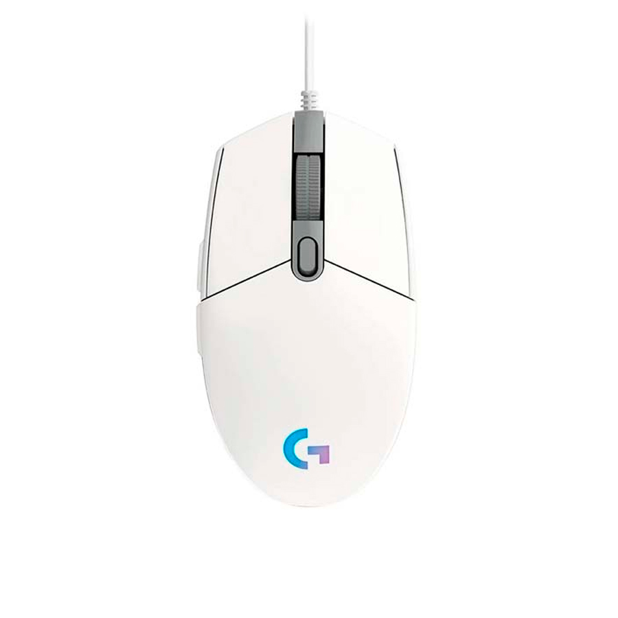 LOGITECH MOUSE  G203 ALAMBRICO GAMING 6 BOTONES RGB / LIGHTSYNC BLANCO