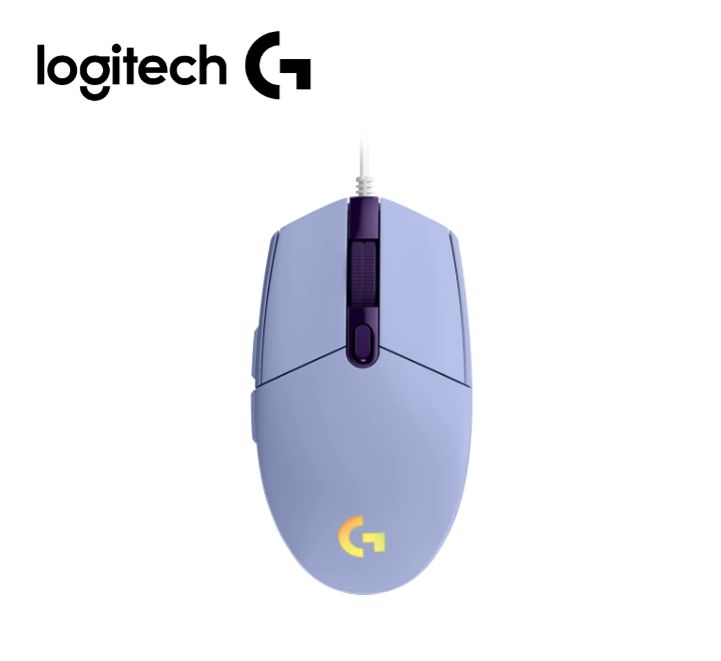 LOGITECH MOUSE G203 ALAMBRICO GAMING 6 BOTONES RGB / LIGHTSYNC LILA