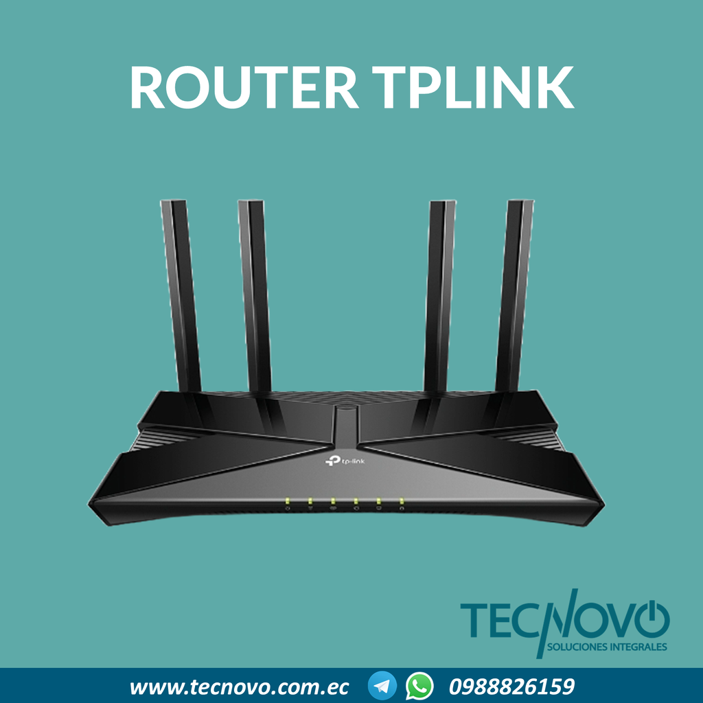 TP LINK ROUTER WIFI 6 AX3000 DOBLE BANDA 4 ANTENAS OFDMA MU-MIMO EASYMESH WPA3 1PTO WAN GE  4 PTOS  LAN GE