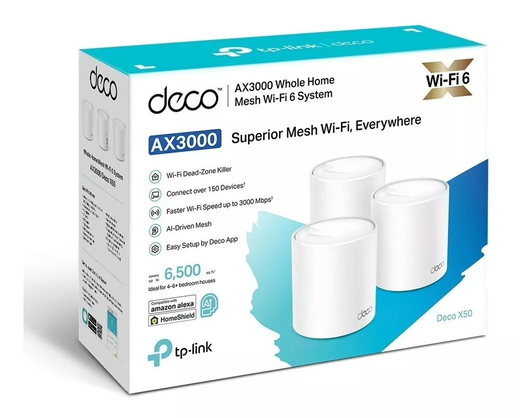 TP- LINK SISTEMA DECO X50-1PACK WI-FI 6 MESH AI AX3000