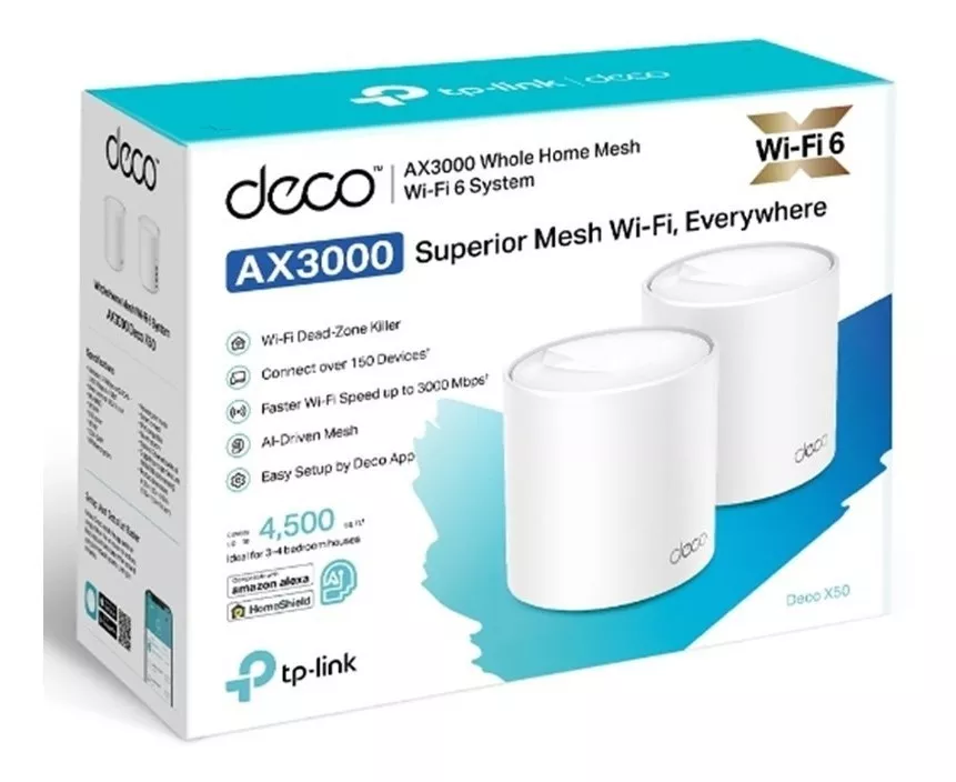 TP- LINK SISTEMA WI-FI 6 MESH AI AX3000 (DECO X50-2PACK)