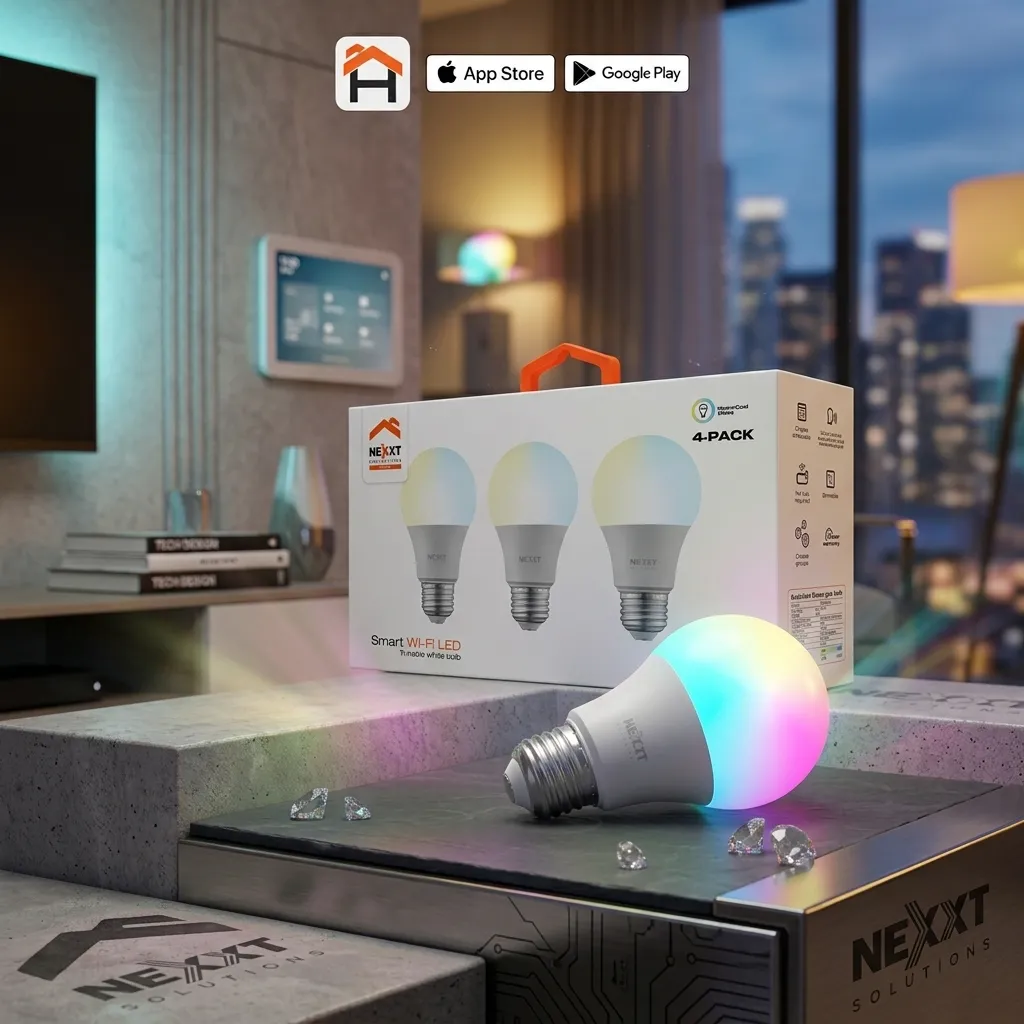 NEXXT BOMBILLO LED 110V -A19 REGULABLE WIFI EMP  BLANCO 4PACK (NHB-W1104PK)