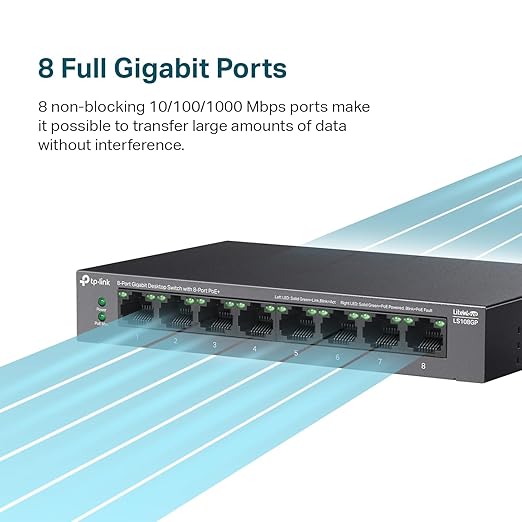 TP-LINK SWITCH DESKTOP 8 PUERTOS GIGABIT