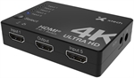 XTECH SWITCH 5 PUERTOS EN 1 HDMI HEMBRA 4K UHD CON CONTROL REMOTO (XHA-430)