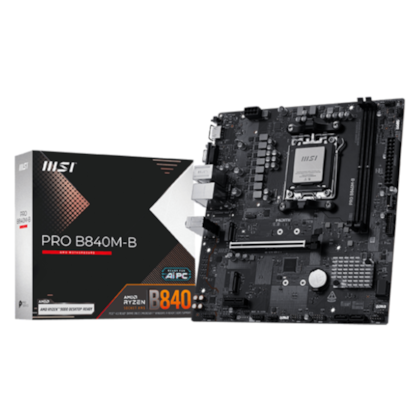 MSI TARJETA MADRE PRO B840M-B SOCKET AM5 LAN 2.5G 7X USB 3.2 6X USB 2.0 4X SATA 6GBPS 2X M.2 GEN4 2X DIMM DDR5 - (PRO B840M-B)