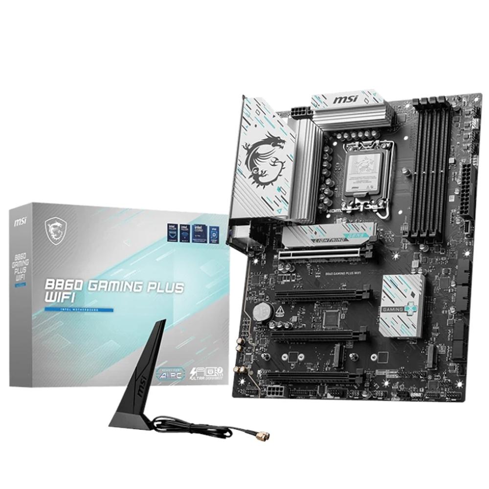MSI TARJETA MADRE PRO B860 GAMING PLUS WIFI ATX LGA 1851 4X DDR5-  8800 17 X USB HDMI- DP 3 X M.2 4X SATA  824142394854 - (B860GPLUSWIFI)