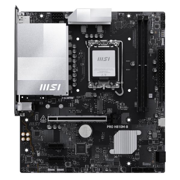MSI TARJETA MADRE PRO H810M-B - LGA 1851 13X USB 4X SATA / M.2 3X PCIe HDMI-DP 824142420362 - (PRO H810M-B)