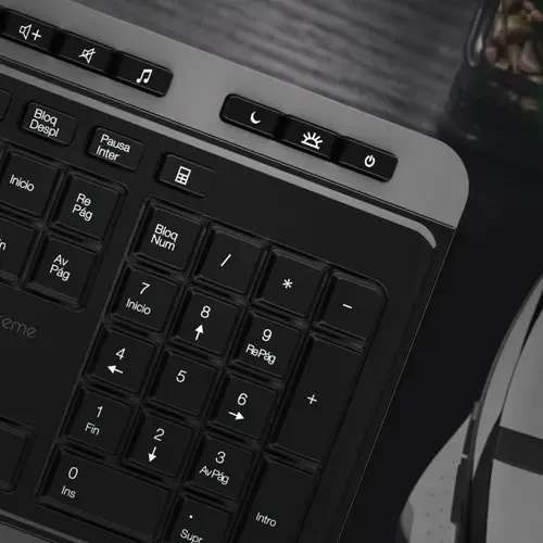 KLIPXTREME COMBO TECLADO Y MOUSE ENCOURAGE INALAMBRICO  MODO DUAL BLUETOOTH 2,4GHz NEGRO (KBK-750)