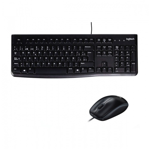 LOGITECH COMBO TECLADO Y MOUSE MK120 ALAMBRICO NEGRO ESPANOL