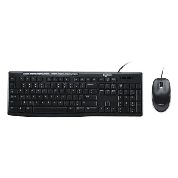 LOGITECH COMBO TECLADO Y MOUSE MK200 ALAMBRICO NEGRO