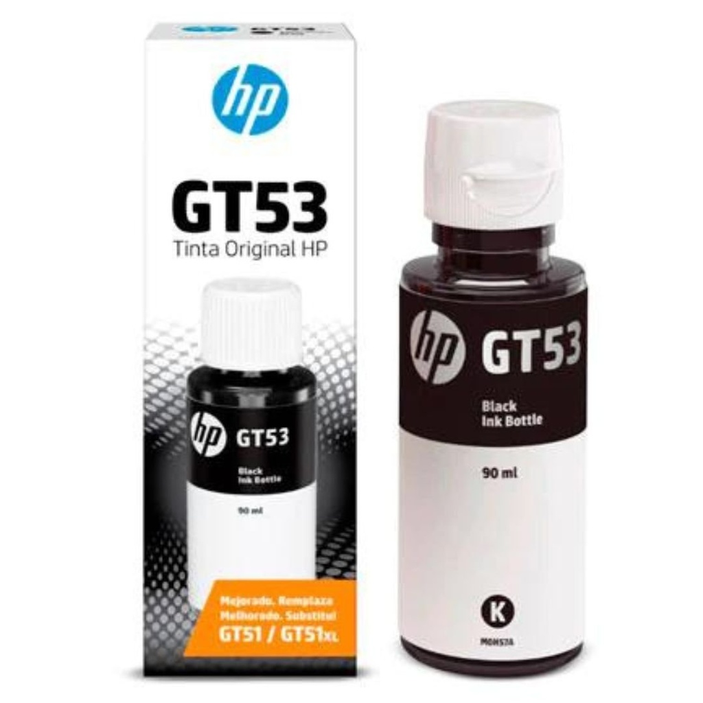 HP BOTELLA DE TINTA GT53 90ML NEGRO  IMP 520, 580, 530, 720, 750, 790 (1VV22AL)