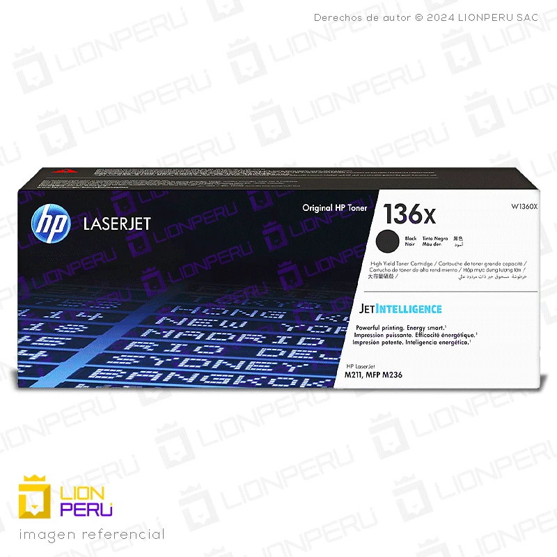 HP TONER LASERJET 136X NEGRO