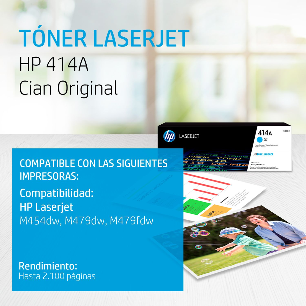 HP TONER LASERJET 414A AZUL IMP M454, M479, M480